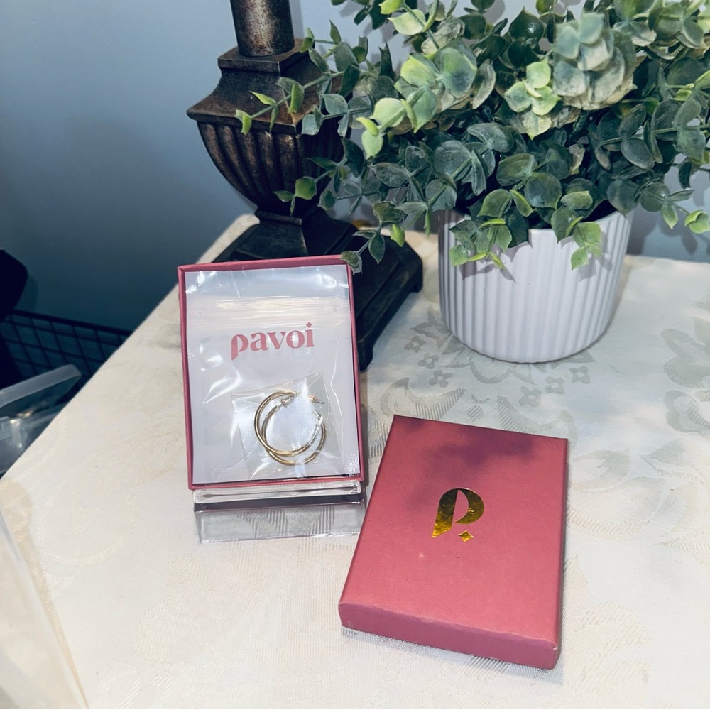 NWT 14kt Gold-plated Hoop Earrings - Nickel Free